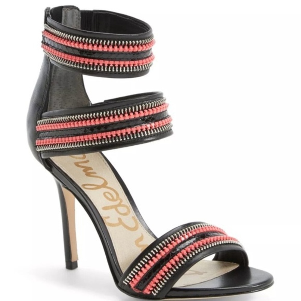 Sam Edelman zipper detail stiletto sandals